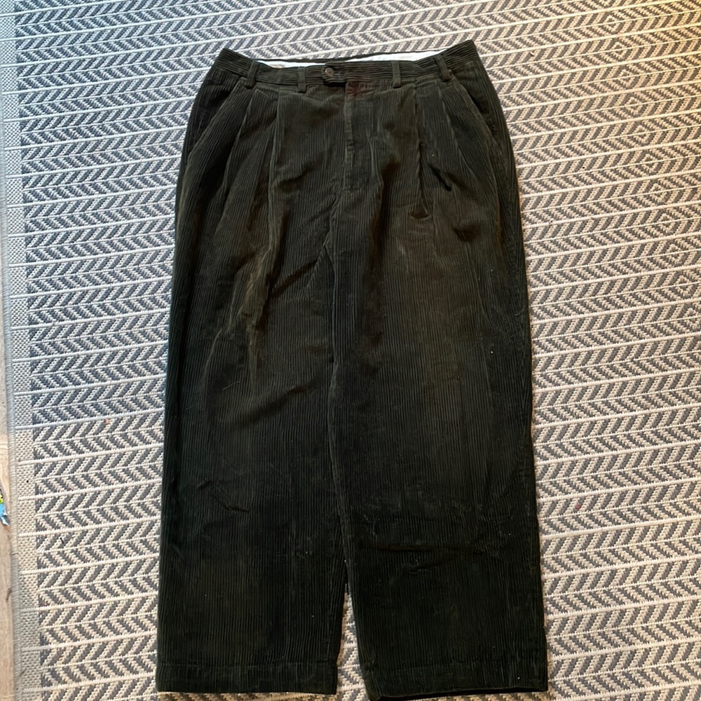 VINTAGE Canali Green Baggy Corduroy.